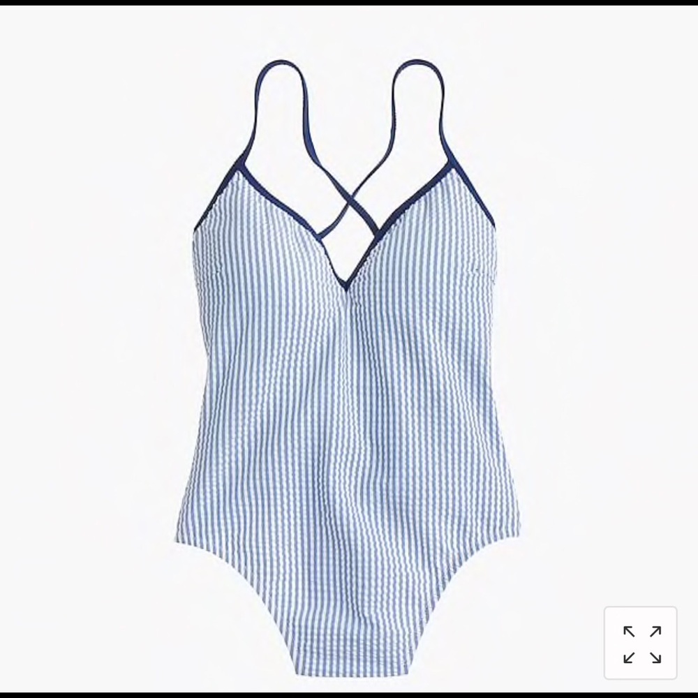 J CREW ONE-PIECE SWIMSUIT (SEERSUCKER)